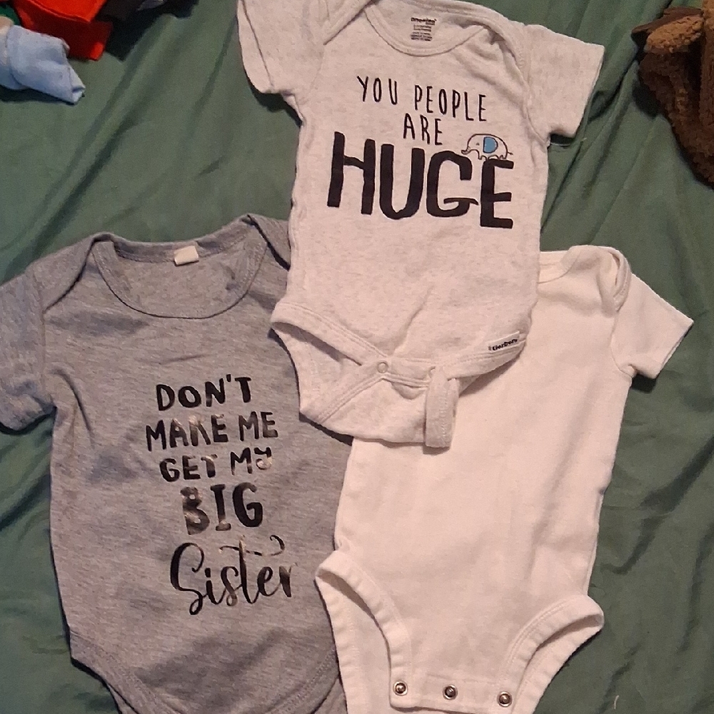Gray and White Kids One Piece Set